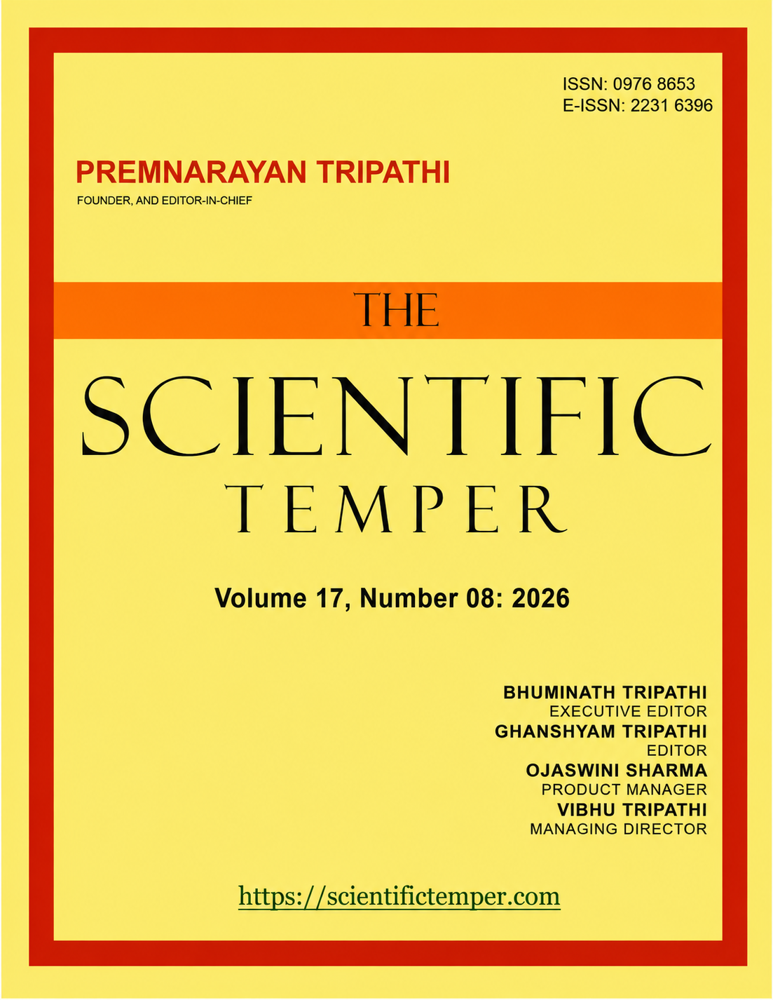 					View Vol. 17 No. 08 (2026): THE SCIENTIFIC TEMPER
				